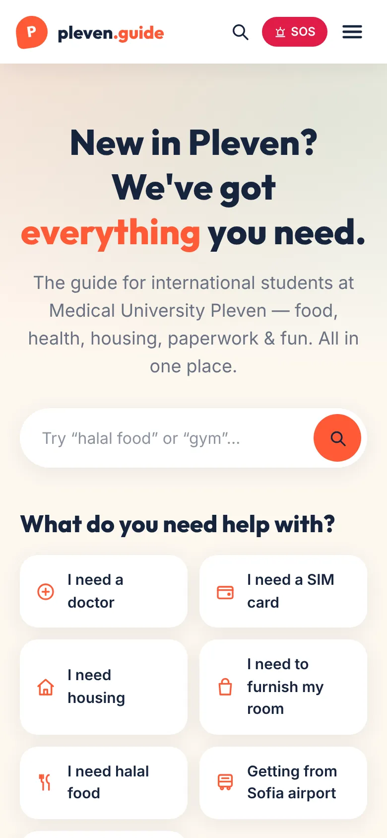 Pleven Guide mobile view